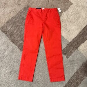 Gap Slim City Crop Pants Womens 2 Hula Red Bi-Stretch Chino Trousers 256485-05